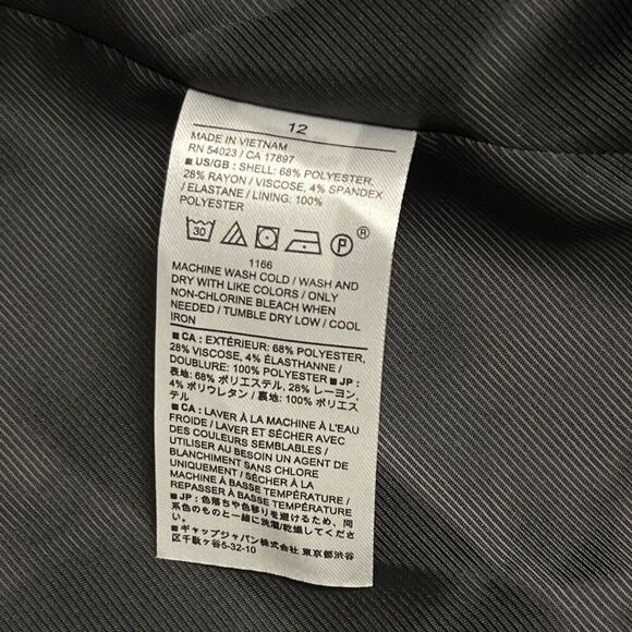 NWT Banana Republic Double Weave Asymmetrical Blazer Size 12 Gray Stretch Womens - Picture 11 of 14